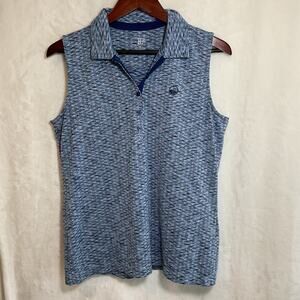 EP NY Golf Sleeveless Polo Womens Large Blue